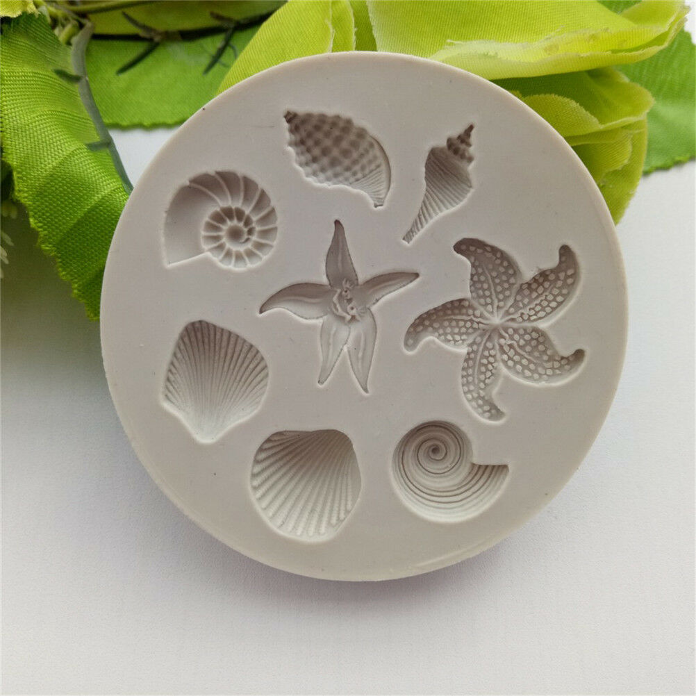 Ocean Biological Conch Sea Shells Chocolate Cake Silicone Mold Kitchen Too.l8