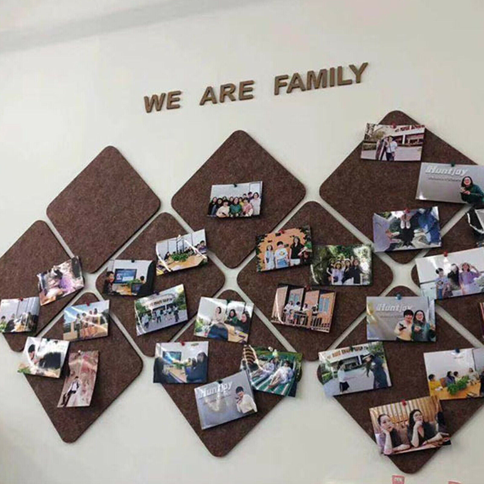 8 PCS Colorful Felt Bulletin Memo Boards Self-adhesive Photo Display Wall Decor