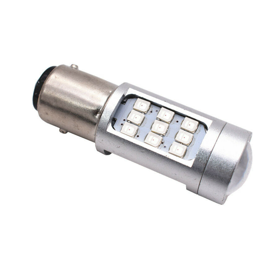 2X 1157 30SMD LED Red Flash Strobe Blinking Alert Safety Brake Tail Stop Light