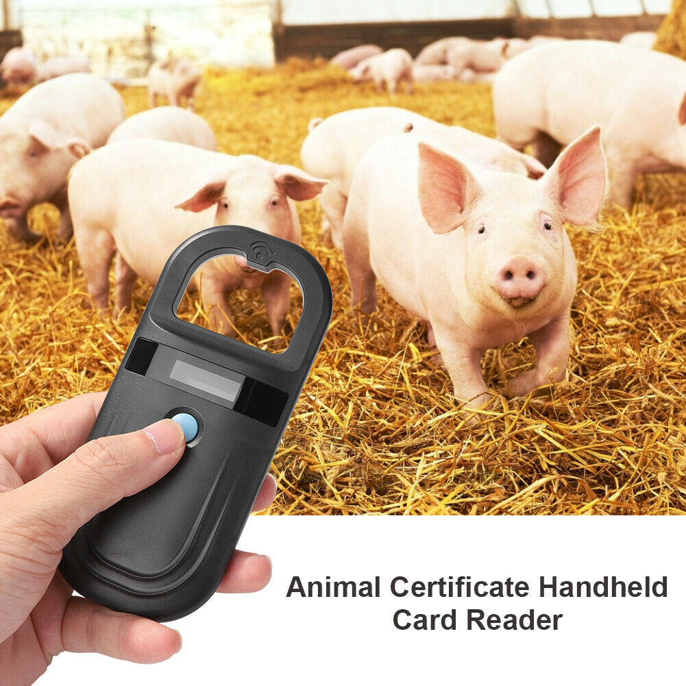 Animal Certificate Handheld Card Reader Pet ID Identification Chip Scanner