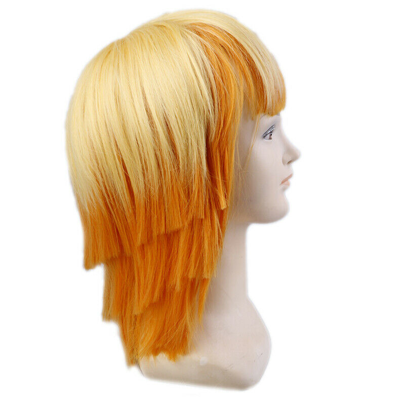 Anime Cartoon Characters Agatsuma Zenitsu Yellow Orange Long Curly Wig CospY1