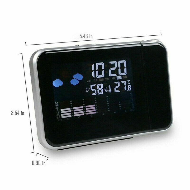 Digital Snooze Alarm Clock LCD Display Temperature Weather Project LED Backlight