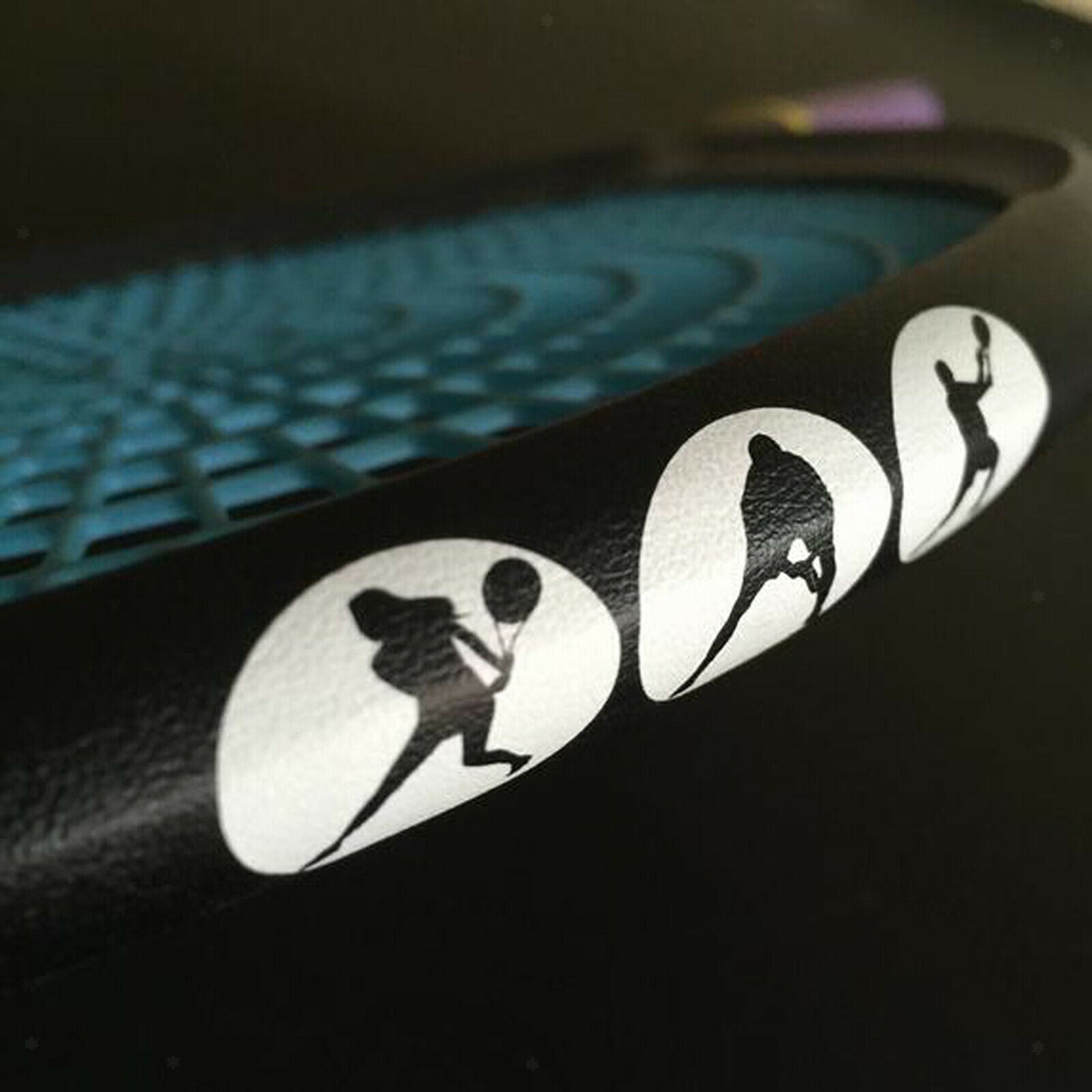 2X Tennis Racquet Head Protection Tape Tennis Accessories 40 X 2.5cm, Black