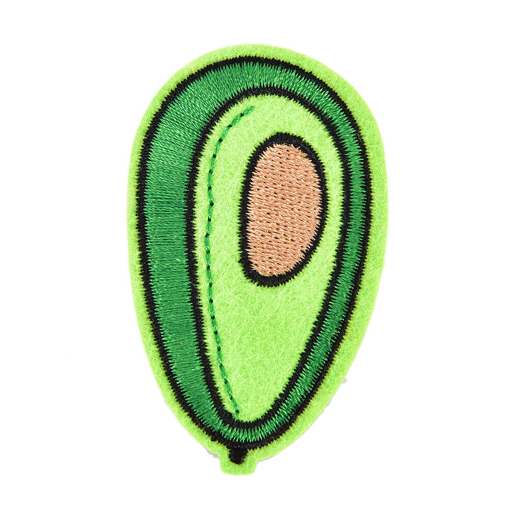 10 pcs avocado patches badge for clothing iron embroidered patch applique .l8