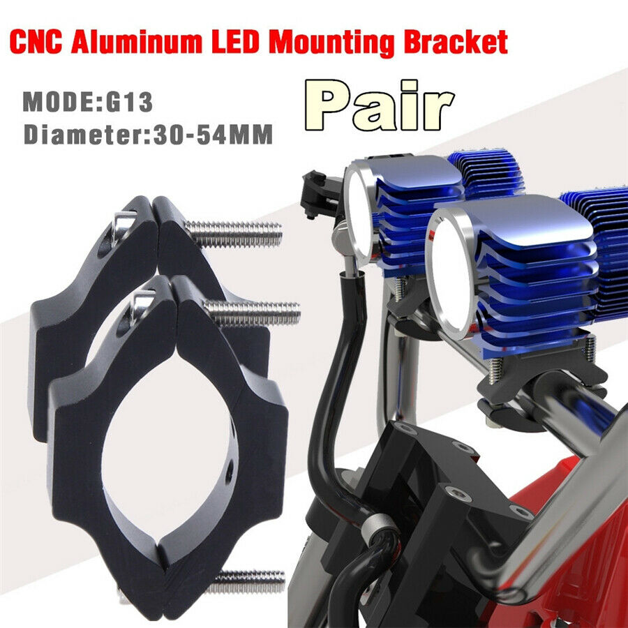 For 30-54mm Tube Fork 2sets CNC Aluminum Motorcycle Headlight Mounting Bracket