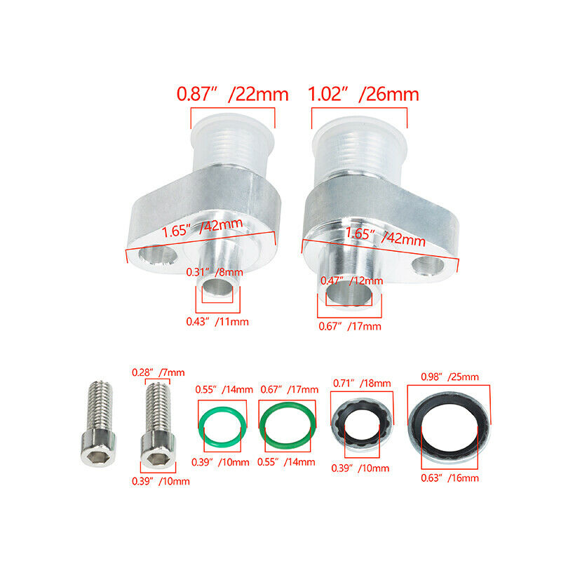 Car AC Compressor Adapter Fittings Fit For Denso 10S17F & 10S20F Compressors