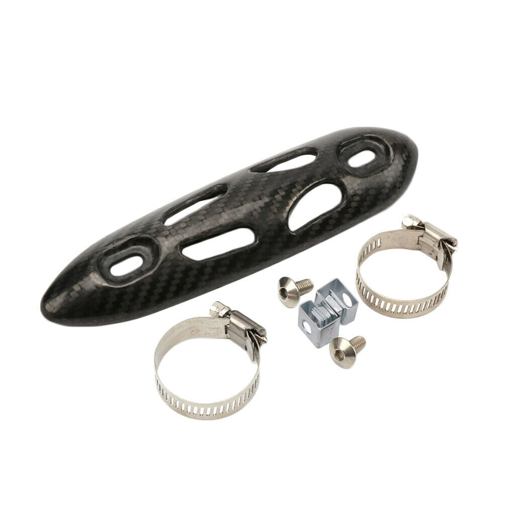 Universal Carbon Fiber Exhaust Silencer Pipe Heat Resistant Protective Case