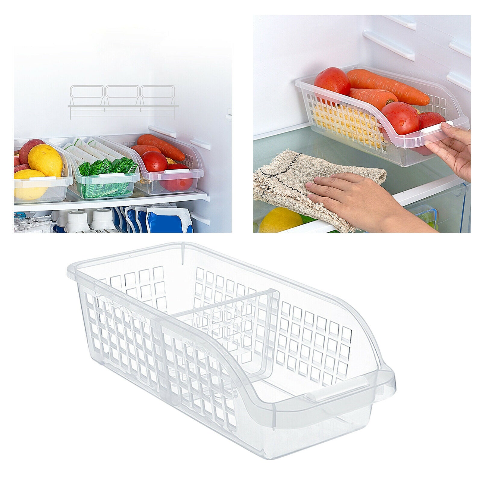 Kitchen Refrigerator Organizer for fridge Cabinet Cupboard Countertops