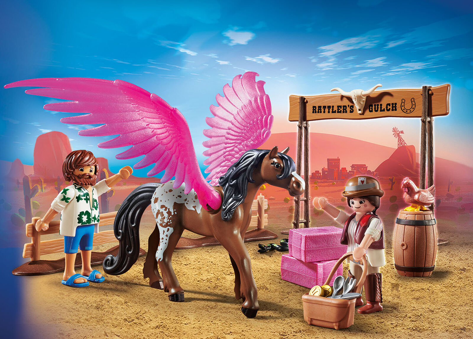 70074 Playmobil Pegasus Del / Marla Playmobil The Movie 41 Pieces Ages 5 Years+