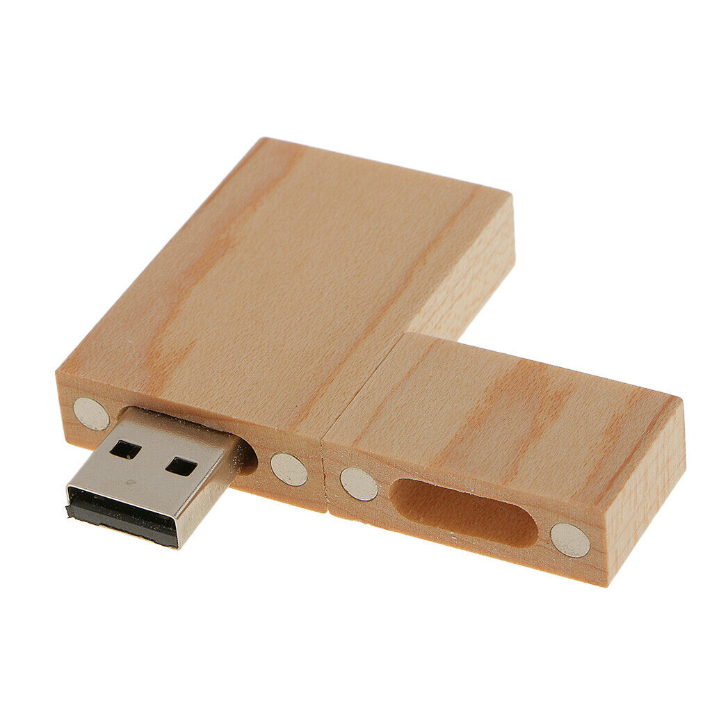 16gb Cuboid Maple Wood USB 2.0 Flash Drive And Wooden Box