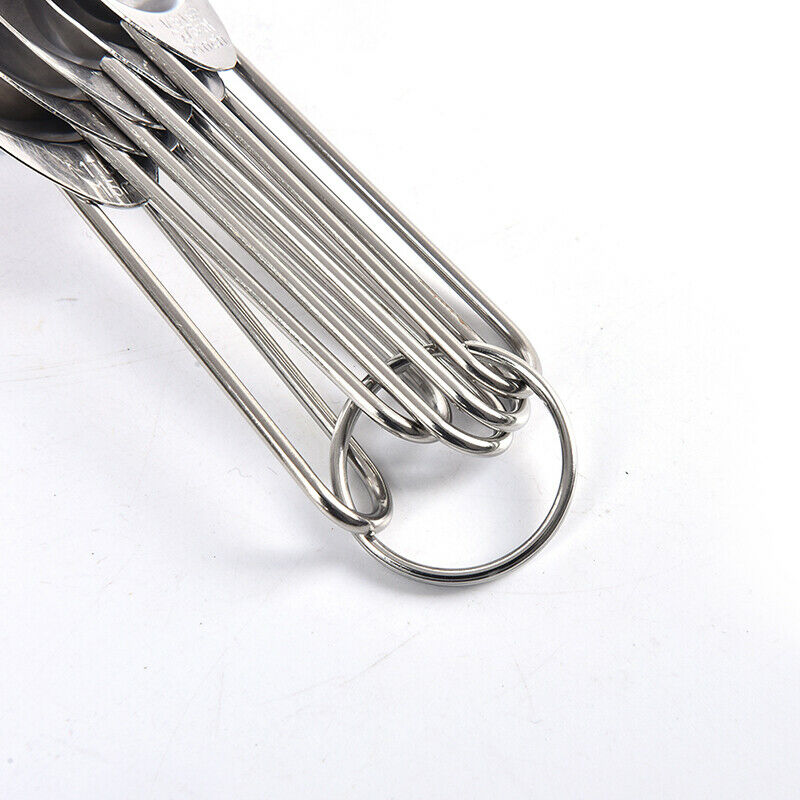 5PCS/Set Measuring Spoons Stainless Steel Measure Spoon Sugar Cake Baking.l8