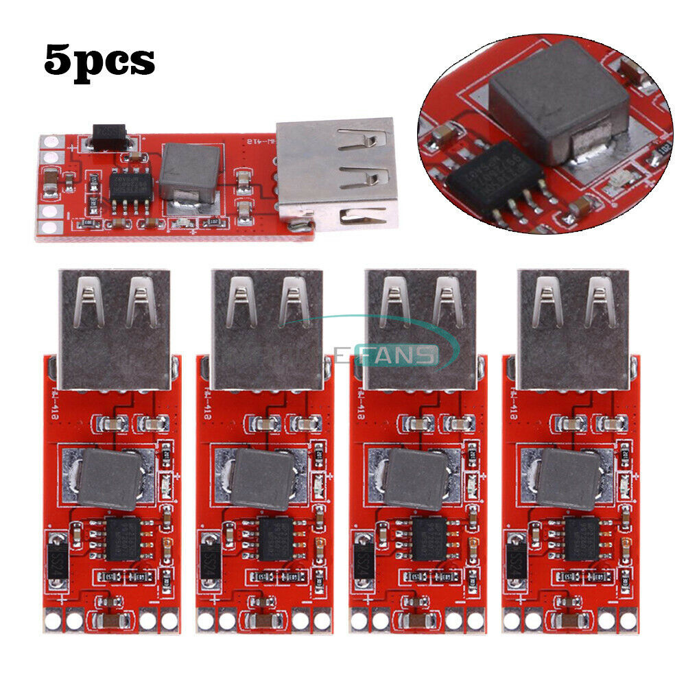 5PCS USB Step Down Buck Power Supply DC 12V/24V to 5V 3A For Car Charger Module