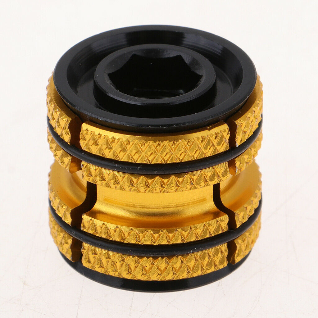 Bike Aluminum Alloy Fork Headset Key 1 1/8 Expander Plug Star Nut  Golden