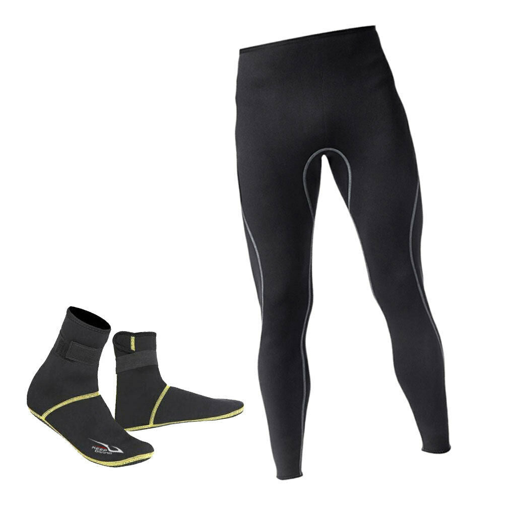 Men Neoprene Diving Suit Pants Surf Swimsuit Pants And Diving Socks