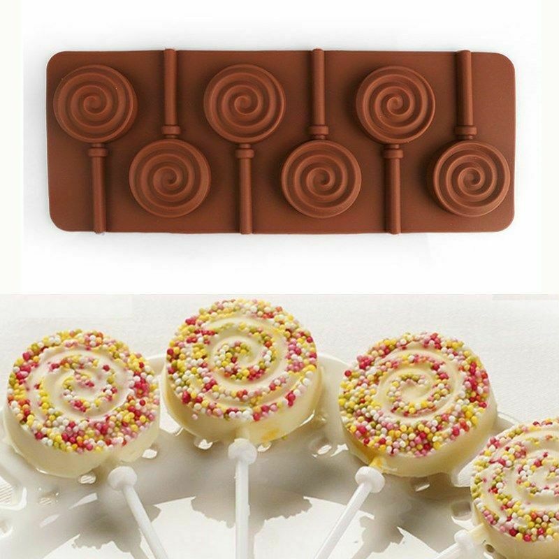 Round Cake Ice Cookie Mold Silicone lollipop Mold Baking Pan for Chocolate Candy