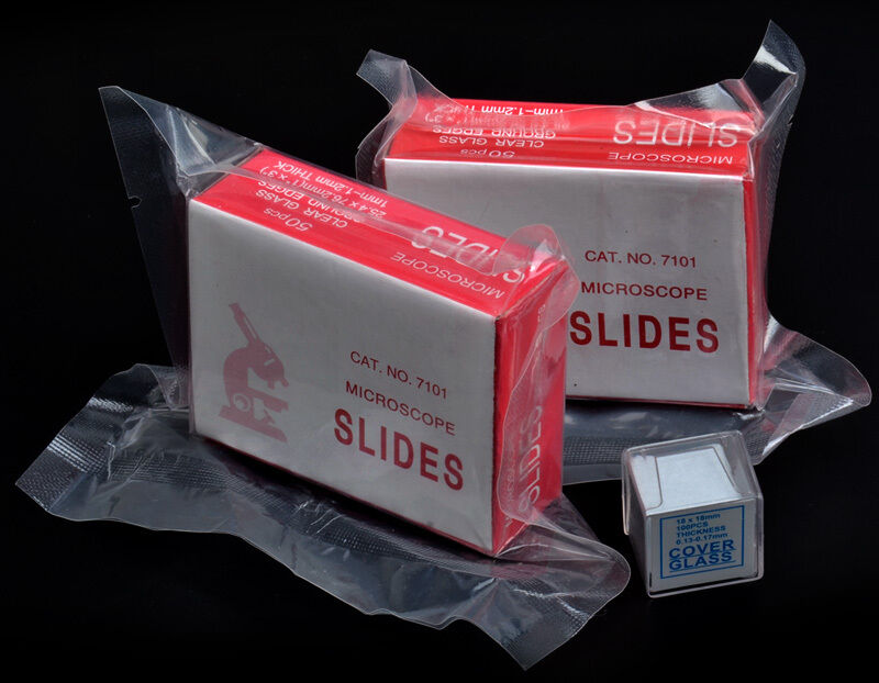 Microscope Slide Kit Blank Glass Slides and Square Cover Slips for Lab Medical