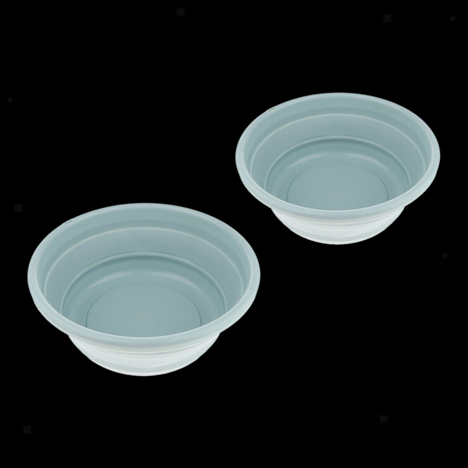 2Pcs TPE Collapsible Wash Basins Space Saving for Fishing Travel Picnics