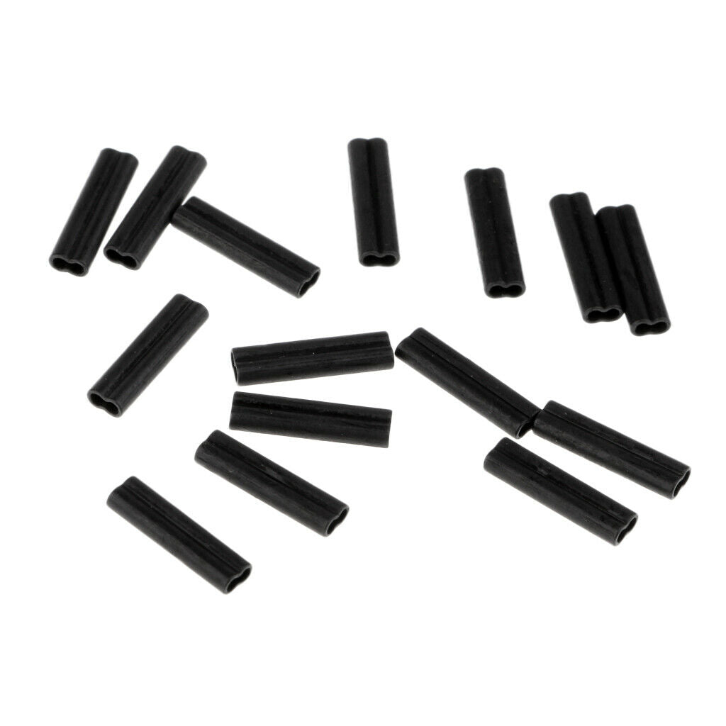 50 Pcs Double Barrel Crimp Sleeves Copper Tube Connector Inside Diameter 1.0mm