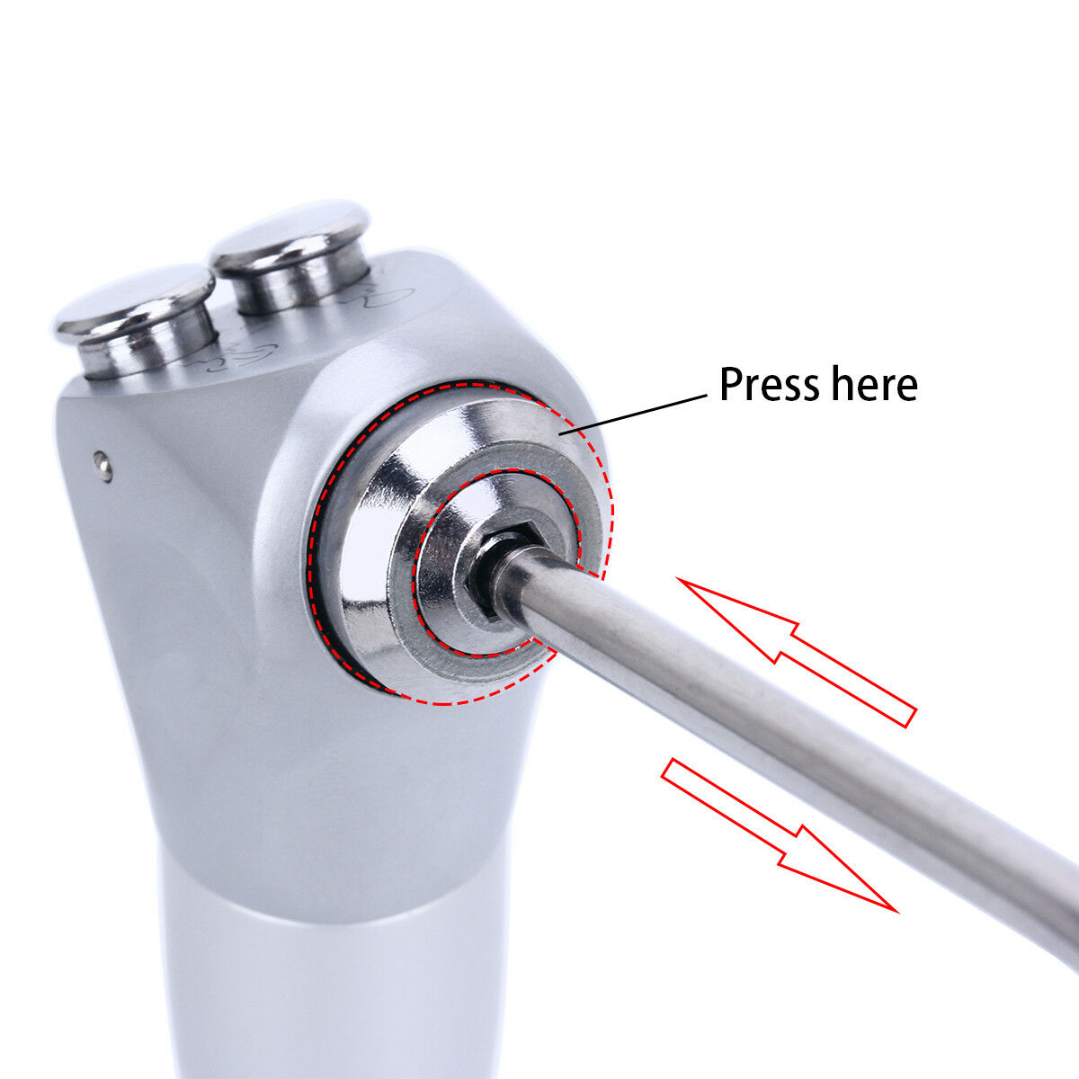 5PCS Dental Air Water 3 Way Syringe Straight Air Water + 10 PCS Nozzles Tips