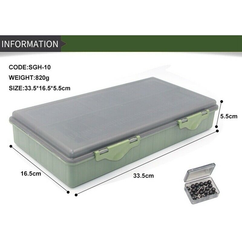 Carp Sea Fishing Coarse Tackle Box Complete Boxes System PP perfect for HookQ9L6