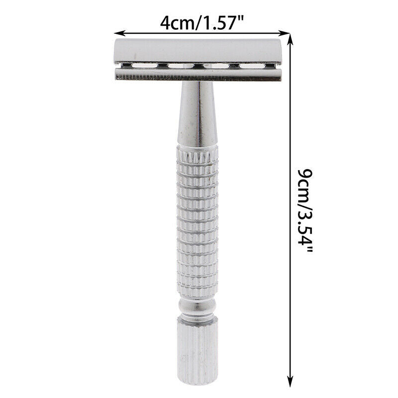 Men Shaver Steel Handle Razor Razor Shaver Double Edges Manual Shaver Wit.l8