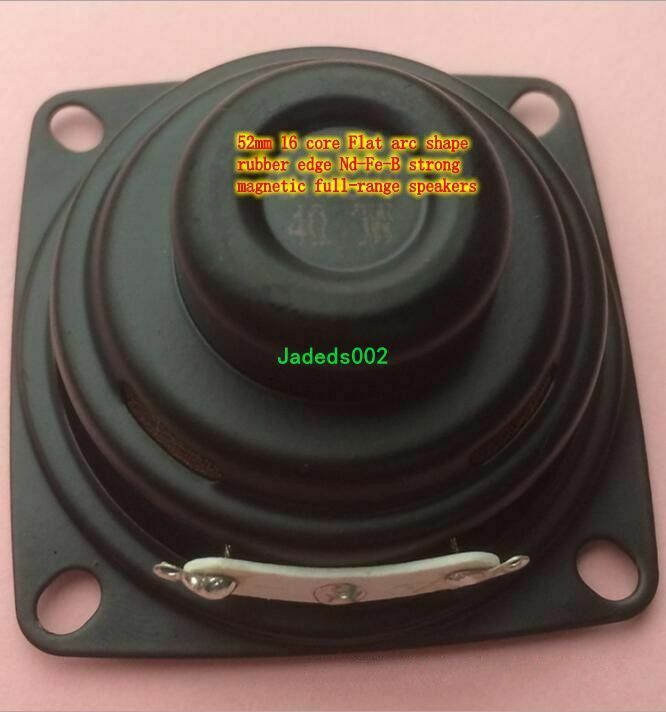 2pcs 52mm 4Ω 3W Full-range speaker Loudspeaker 4ohm Rubber edge HiFi Audio Part