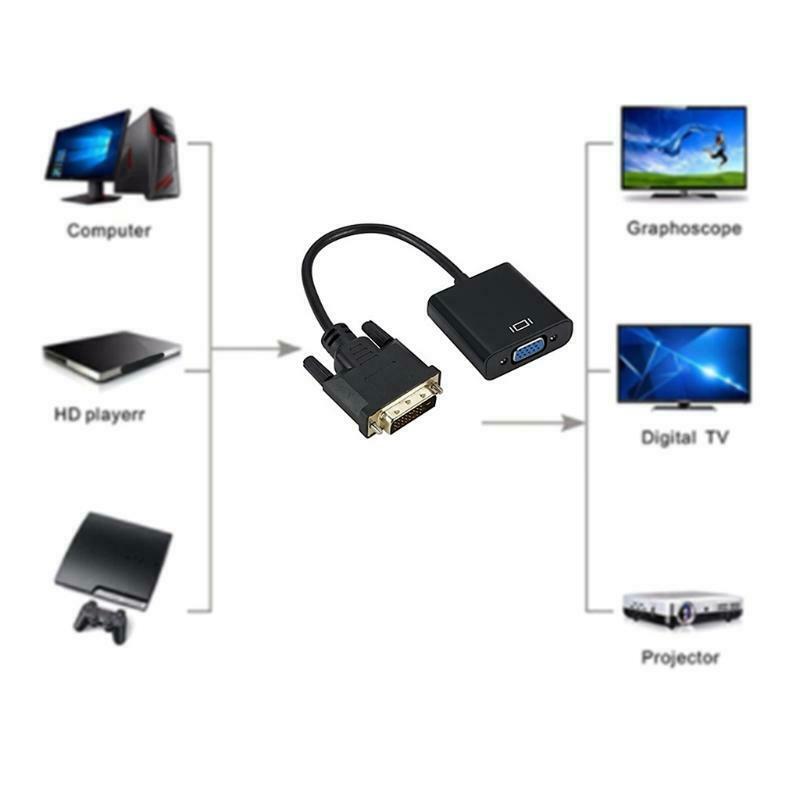 Male to VGA Male Converter Digital Video Cable PC Monitor HD-compatible