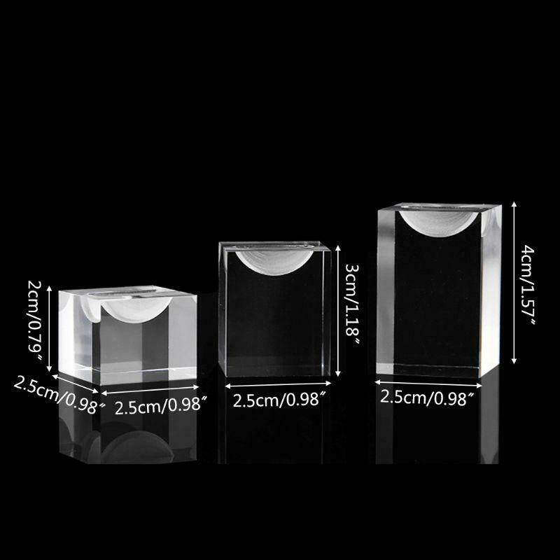 Acrylic Square Jewelry Holder Necklace Rings Display Stand Pad Photography Prop