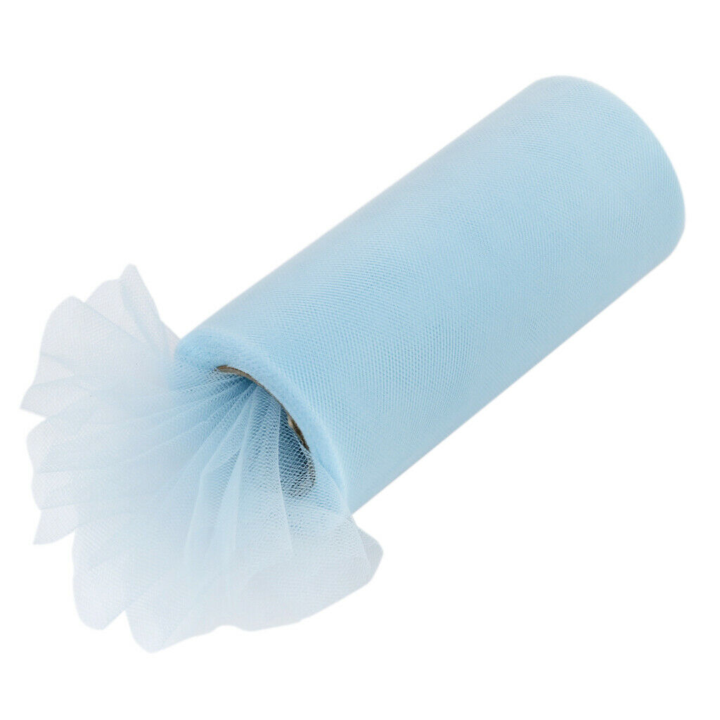 Mutil 6" x 25 yard Tulle Roll Spool Tutu Wedding Decor Bow Sky Blue