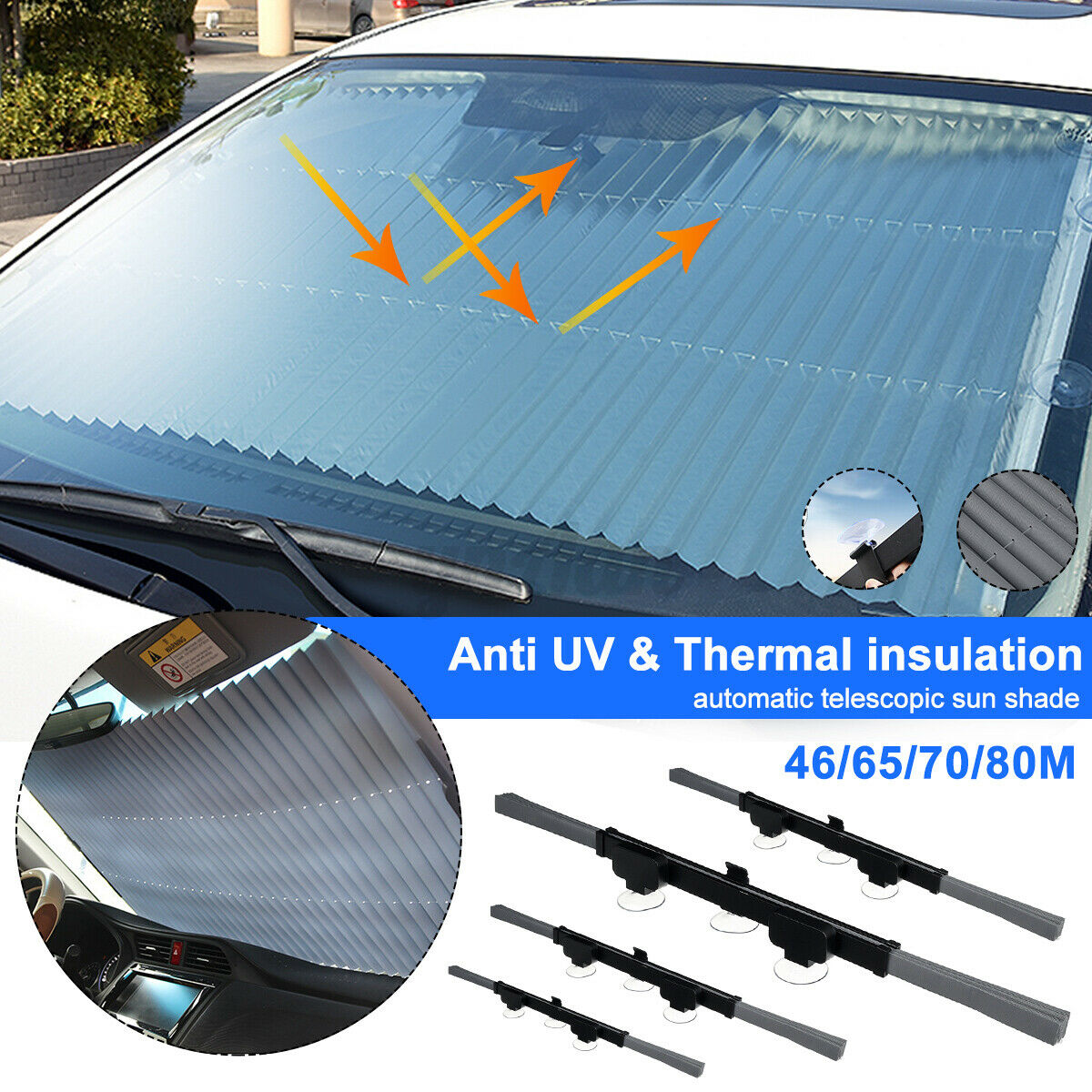 18inch Car Automatic Telescopic Folding Sun shade Thermal insulation &   â—