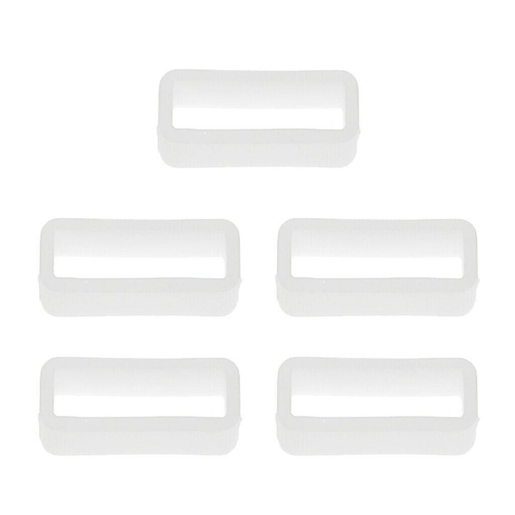 10PCS rubber belt ring rubber belt ring watch accessories 20mm Black + White