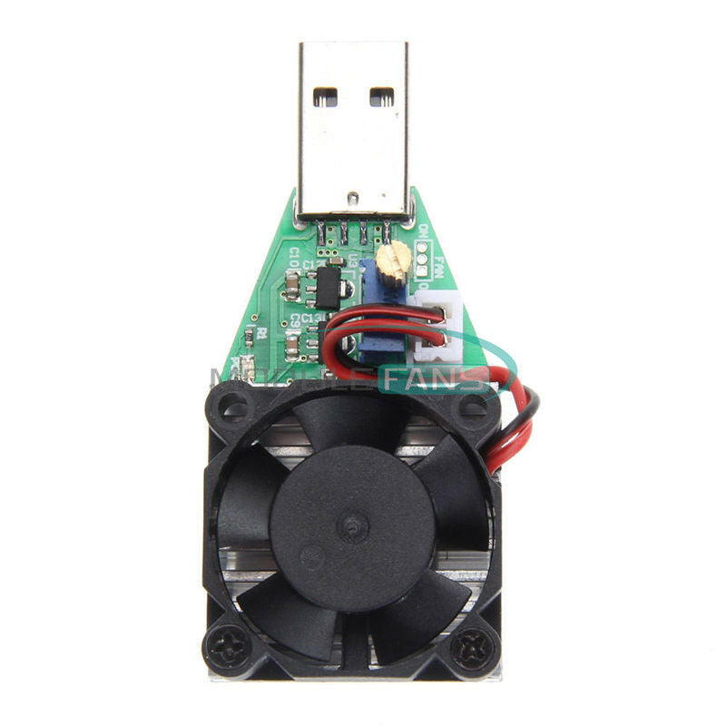 Electronic Load Resistor USB Discharge Battery Tester with Fan 15W 3.7-13V
