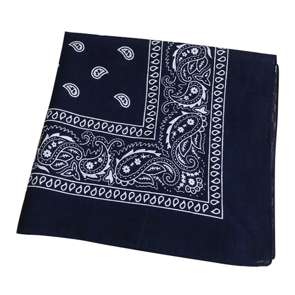 2pc Cotton Bandana Headband Double-Sided Hairarap Handkerchiefs 55x55cm