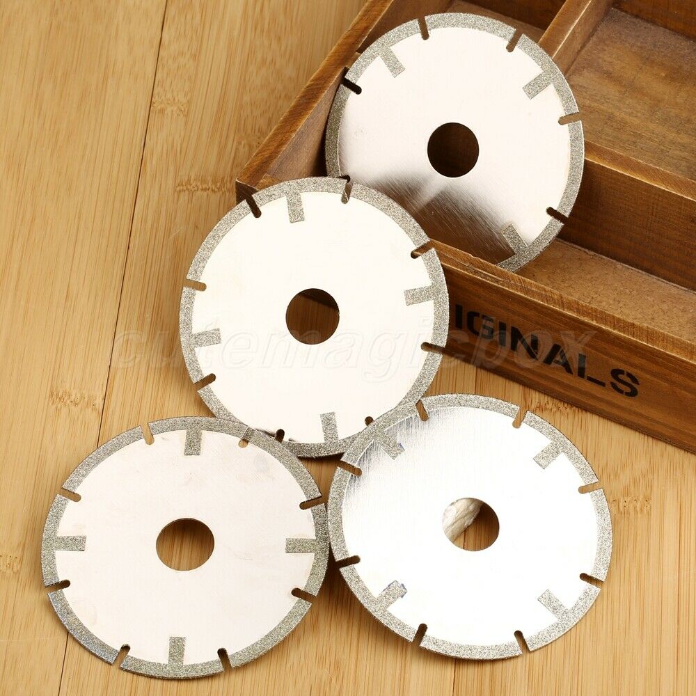 5pcs 4" Diamond Coated Tipped Cut Disc Saw Blade Wheel Rotary Tool Grit 60#