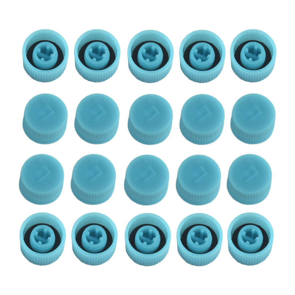 40 pcs high and low side port Air Conditioning Schrader Valve Caps blue