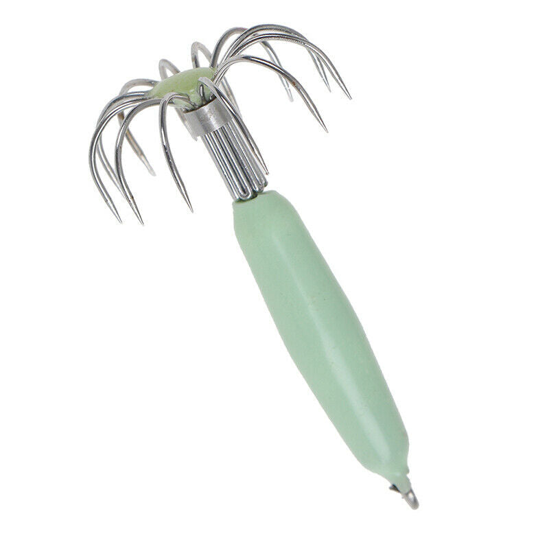 1Pc Fish Hook Luminous Squid Hook Fishing Tackle Lure Squid Jig Lure with HookUS