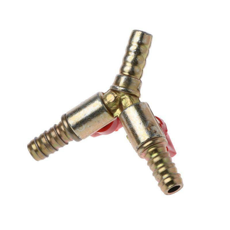 3/8" ID Hose Barb Y Shape 3 Way Shut Off Ball Valve Fitting For Gas Water Oil