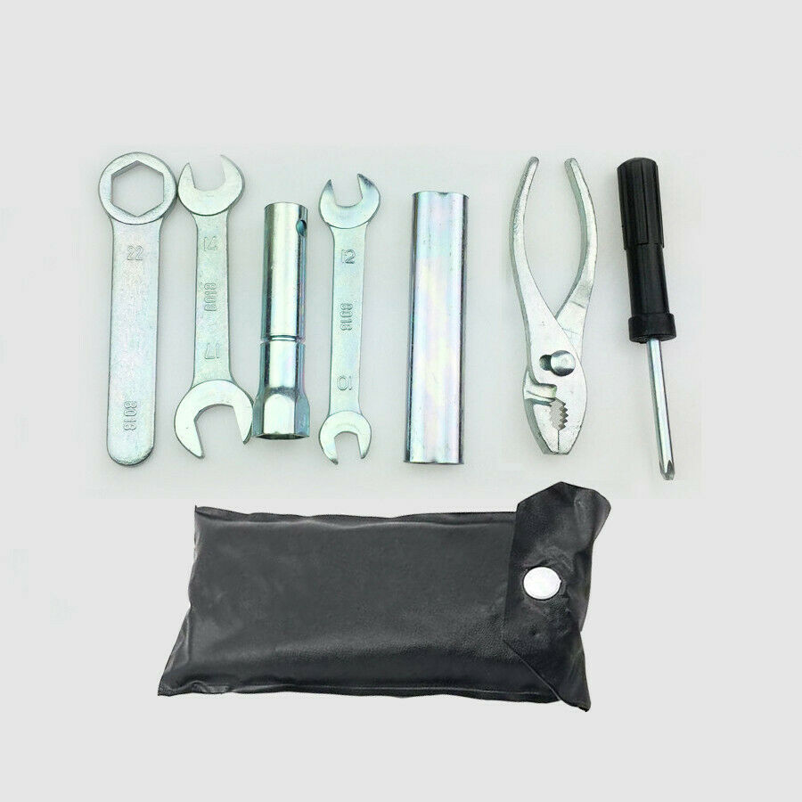 7Pc Motorcycle Repair Spark Plug Spanner Wrench Socket Tool Kit For Suzuki GN250