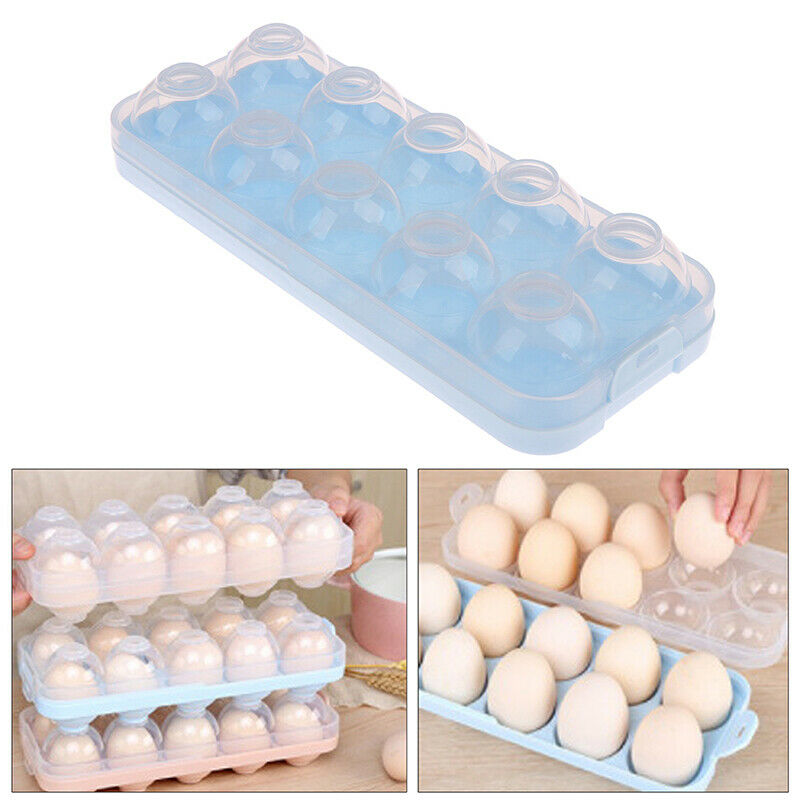 10 Eggs Holder Food Storage Plastic Egg Box Refrigerator Egg Case Egg Contai FT