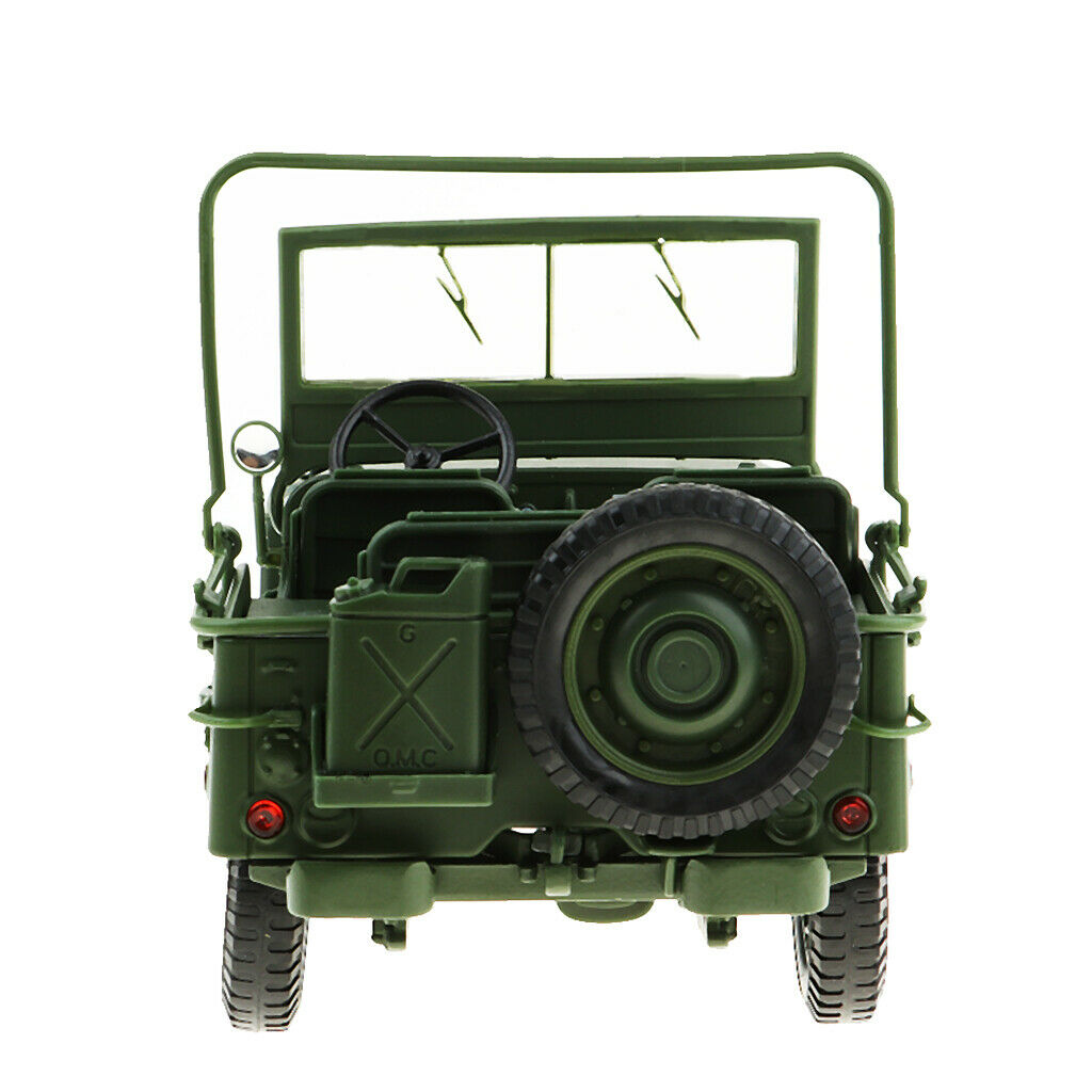 1:18 Metal Willys WWII Jeep SUV Car Military Toys Collectibles Party Favors