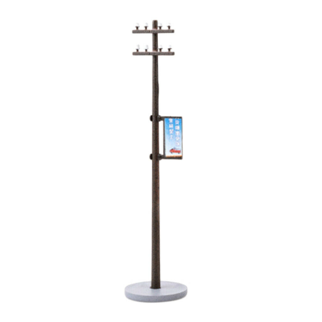 10PCS 1:87 Mini Electric Line Pole for Train Railways LANDSCAPE LAYOUT HO #1