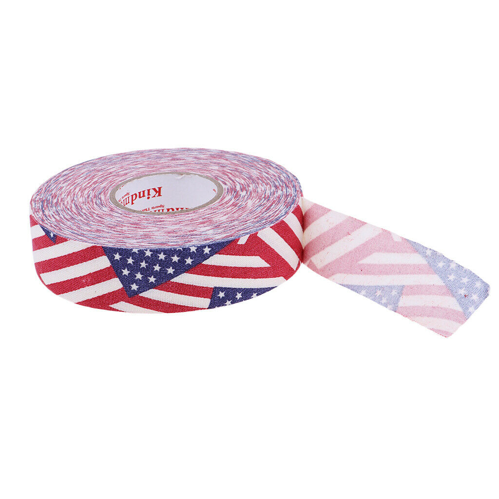 Cloth Hockey Stick Handle Sticky Grip Tape Ice Hockey Wrap Red Stripe