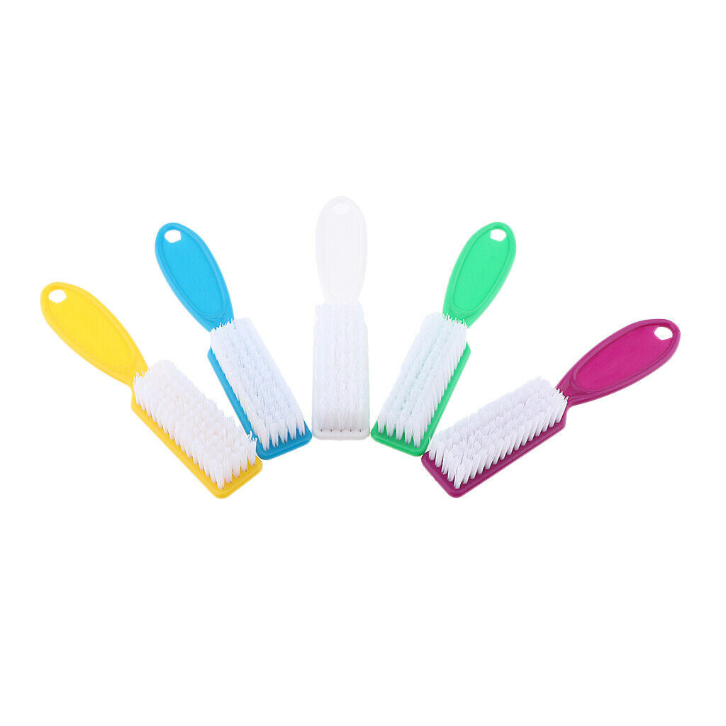2X Set of 5 Nail Art Dust Cleaning Brush Manicure Pedicure Nail Washing Brush