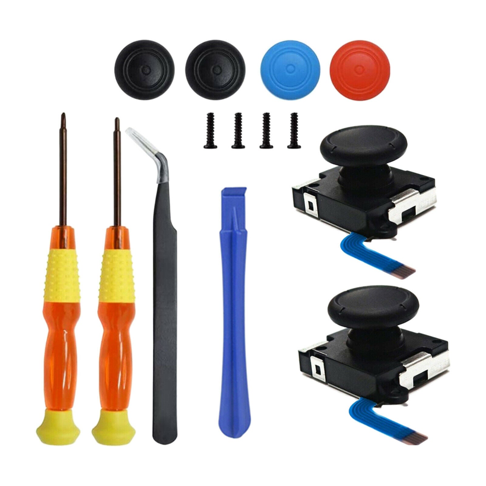 14Pcs Joystick Analog Thumbsticks for Nintendo Switch Joy-Con Repair Kit