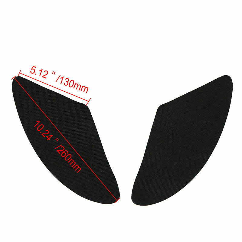 2PCS Motorcycle Rubber Tank Traction Side Pad Fuel Gas Knee Grip Protector PSB