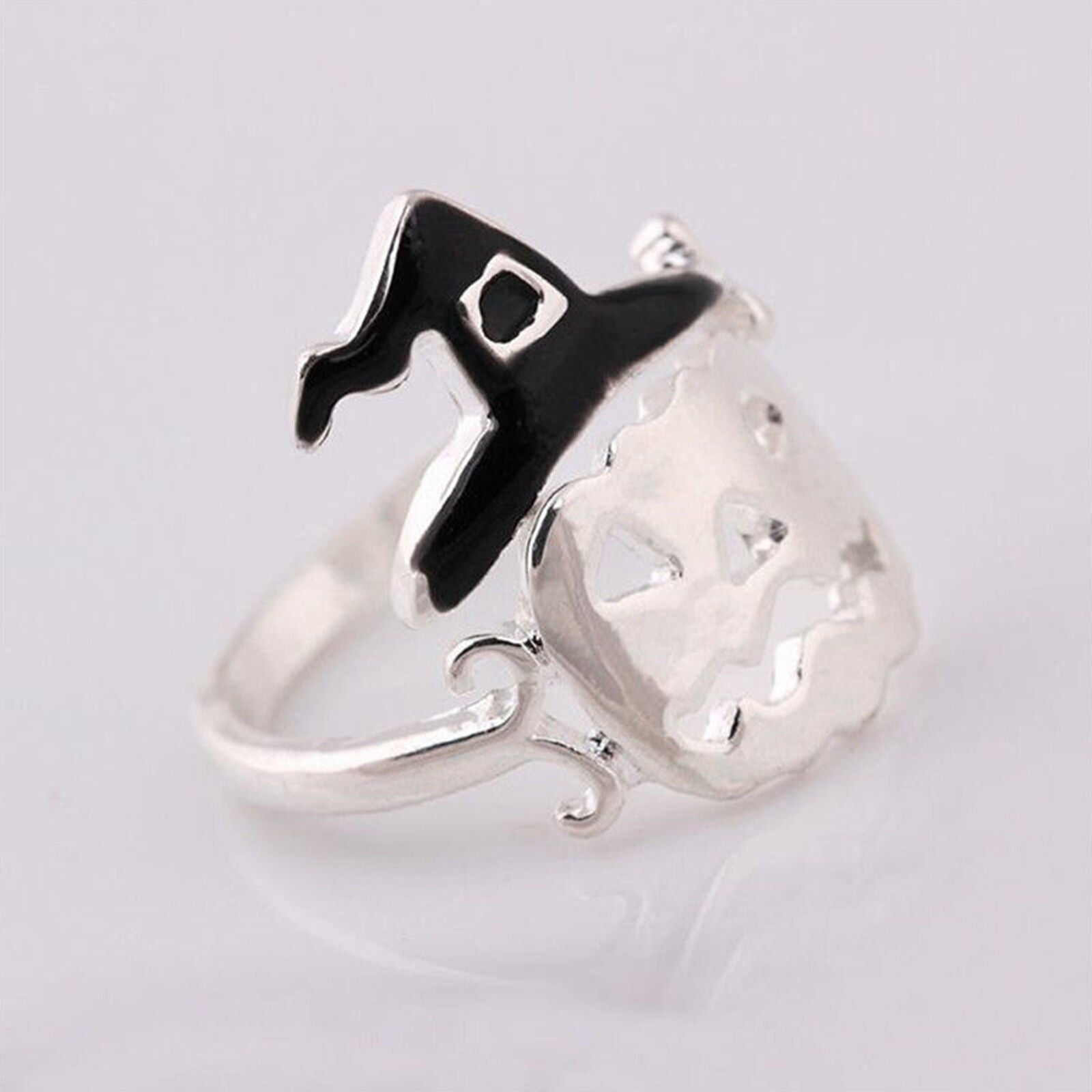 Adjustable Women's Open Rings Party Jewelry Cute Halloween Pumpkin Finger Ring
