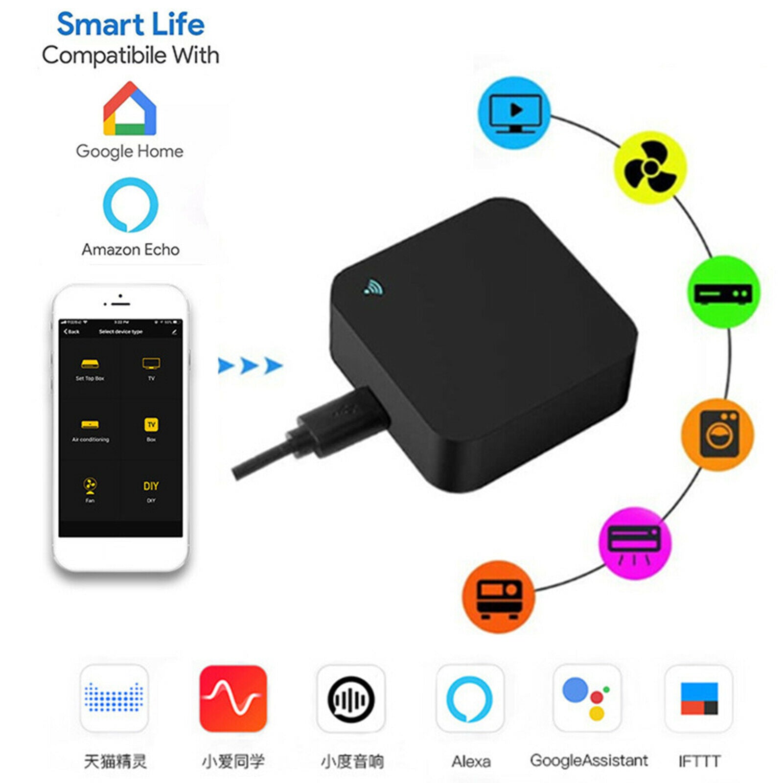 Smart IR Remote Control for AC Universal APP Control Voice Control