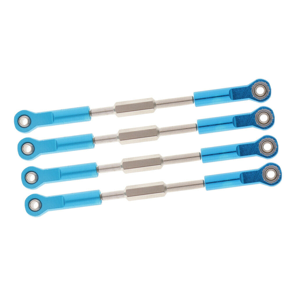4 Pieces Steering Linkage Pulling Rod 96-114mm for 1:10 RC Car Rock Crawler