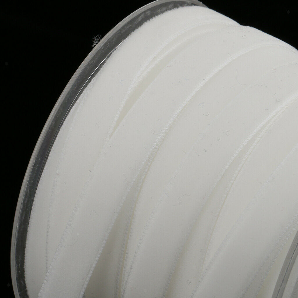 20 Yard 10mm Wide Velvet Ribbon Roll Sewing DIY Decor for Craft White