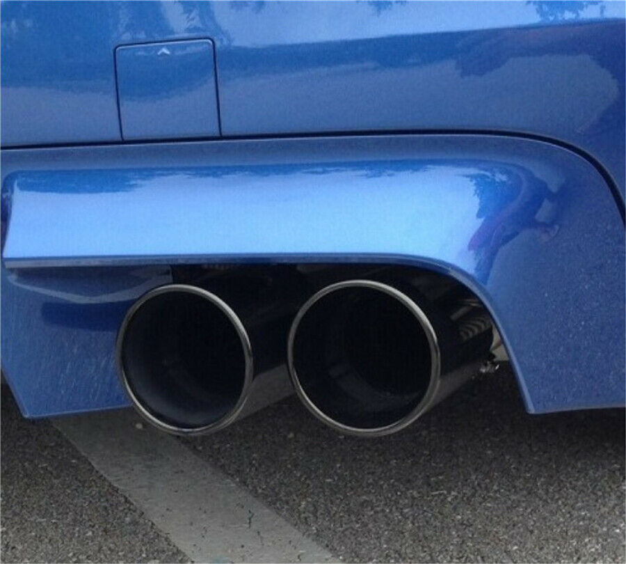 Black Stainless Steel Exhaust Pipe 2.5" Inlet 3.5" Outlet Clamp-on 7.87" Length